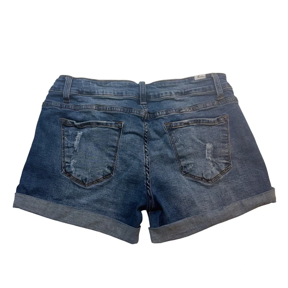 KanCan Distressed Jean Shorts W29 Y2K Cuffed‎ Festival Summer